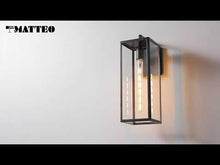 Load and play video in Gallery viewer, Camber Exterior Sconce in Matte Black (2 Sizes)
